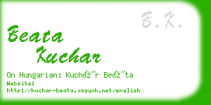 beata kuchar business card